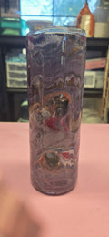 Handmade 20oz Marbled Alcohol Ink Tumbler – Purple, Rose & Gold Epoxy