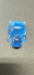 Handmade Blue Glitter Turtle Figurine - Cute Resin Sea Turtle Decor Gift
