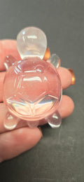 Handmade Clear Turtle Figurine - Cute Resin Sea Turtle Decor Minimalist Gift