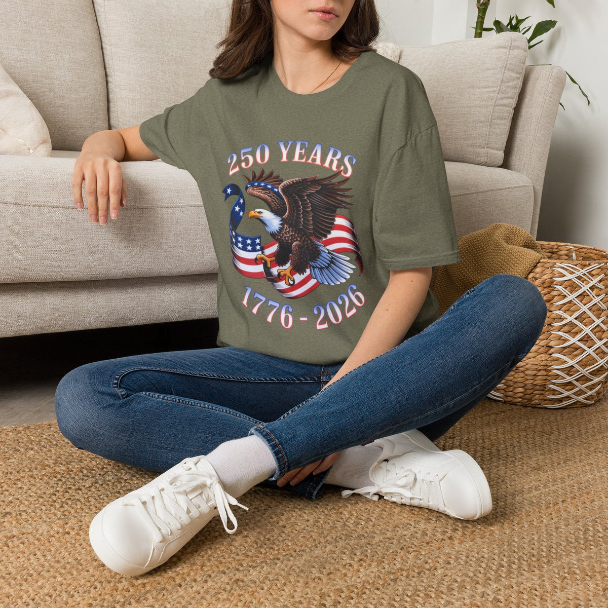 250th America Bald Eagle T-Shirt | Independence Day Patriotic Tee