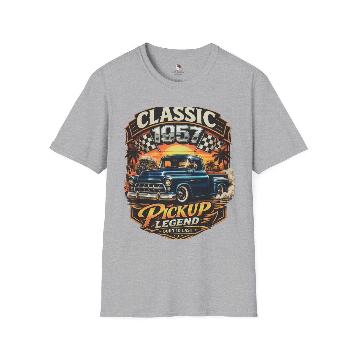 Classic 1957 Pickup Legend T-Shirt | Vintage Truck Shirt | Retro Car Tee | Classic Truck Lover Gift | Muscle Truck Graphic Tee Men