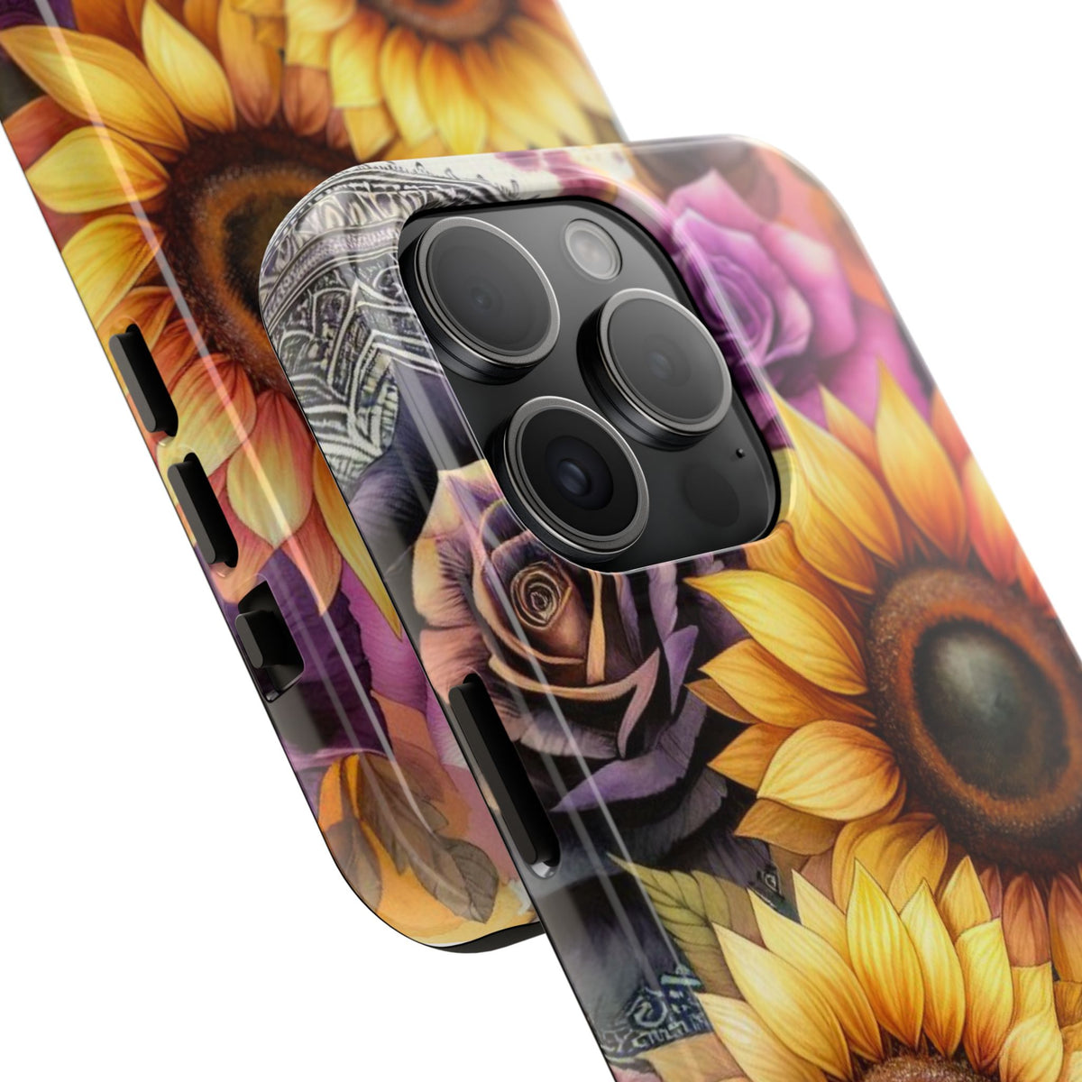 Vibrant Floral Phone Cases, Tough Phone Cover, Artistic Protection, Gift for Flower Lovers, Colorful Phone Accessory