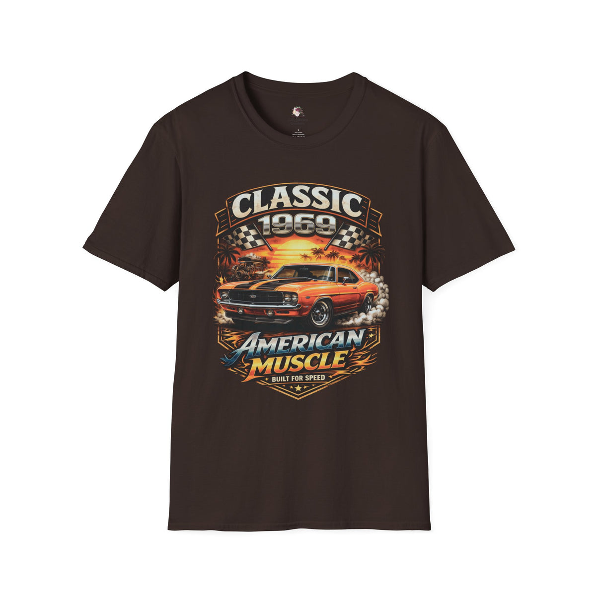 1969 Classic American Muscle Car T-Shirt | Vintage Camaro Graphic
