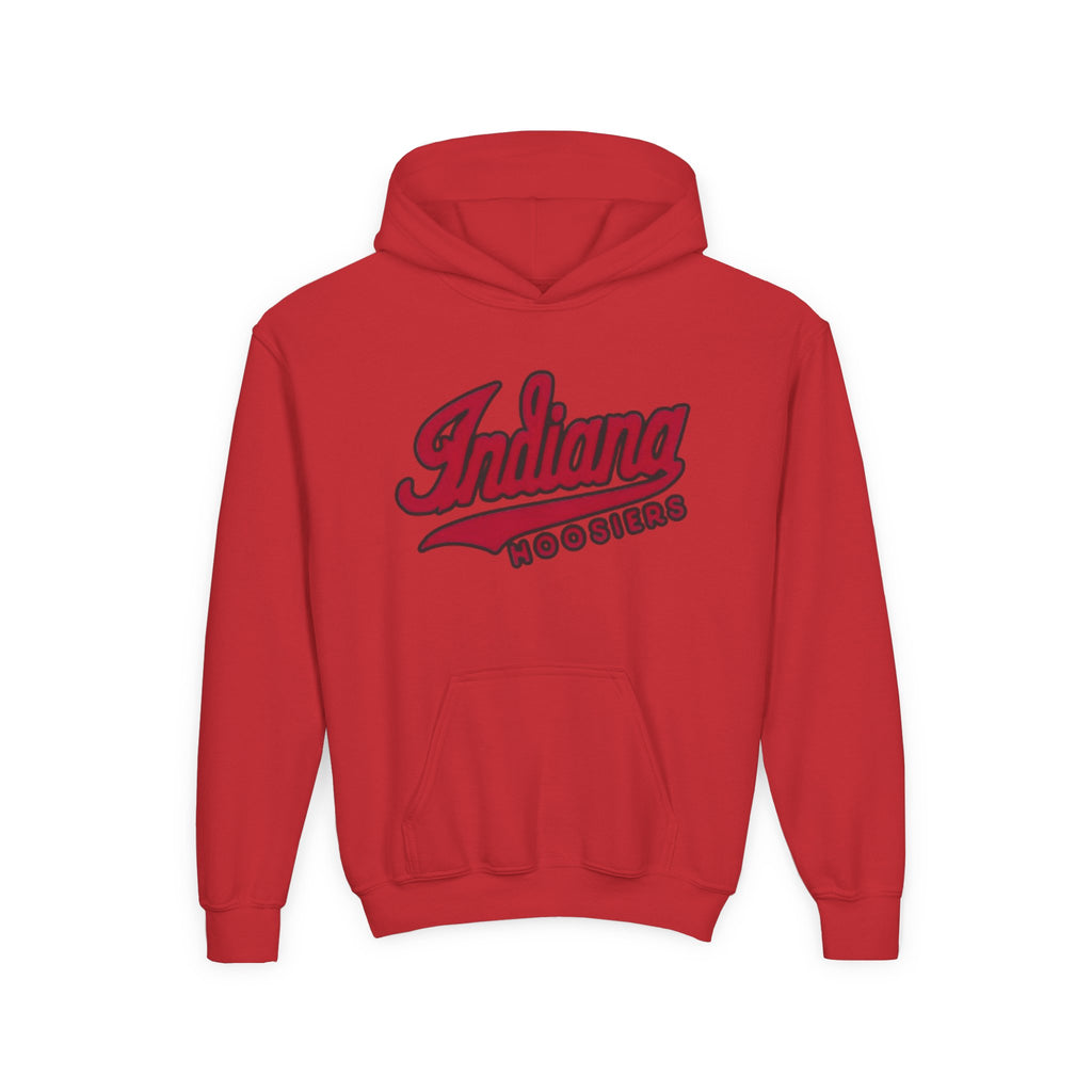 Indiana Hoosiers Youth Hoodie | College Script Sweatshirt | Crimson Team Logo | Kids IU Fan Pullover | Game Day Gift