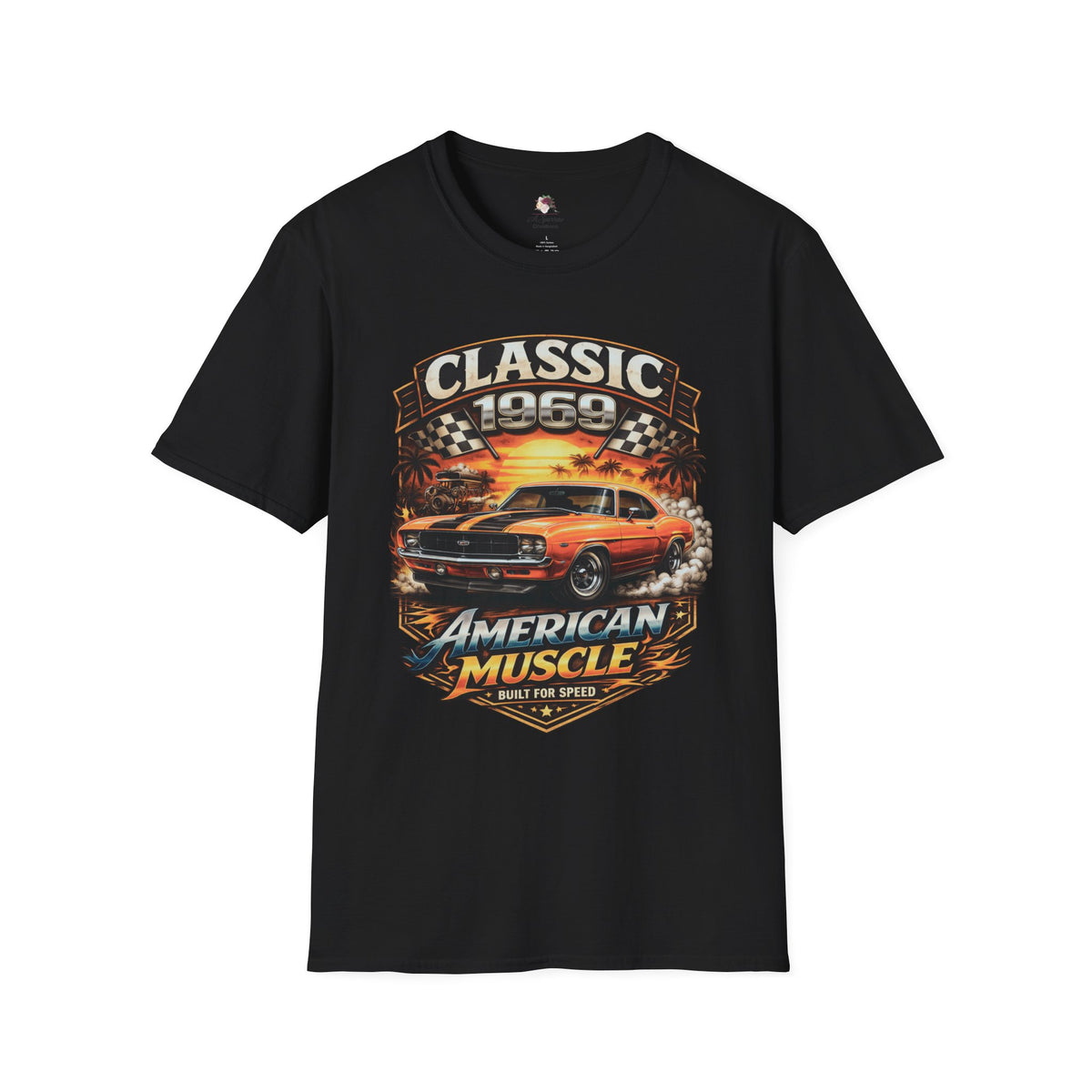 1969 Classic American Muscle Car T-Shirt | Vintage Camaro Graphic