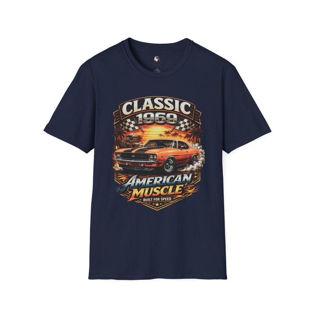 1969 Classic American Muscle Car T-Shirt | Vintage Camaro Graphic