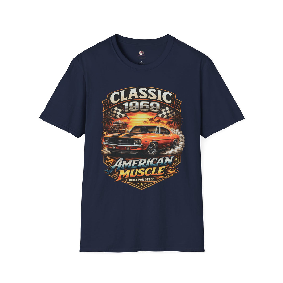 1969 Classic American Muscle Car T-Shirt | Vintage Camaro Graphic