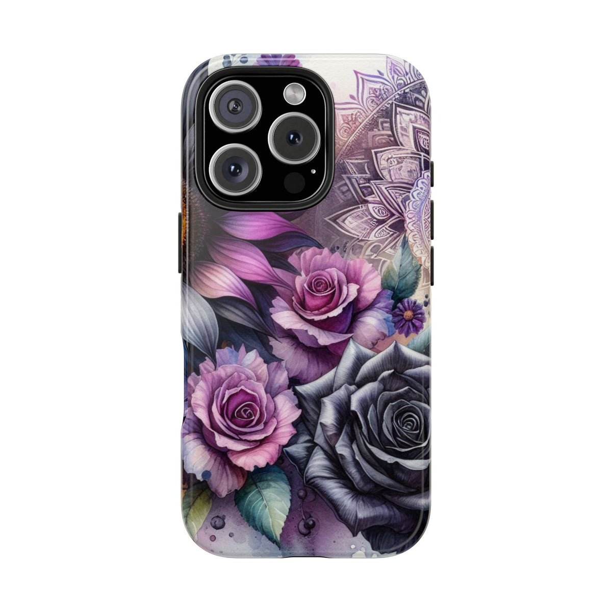 Artistic Floral Tough Phone Cases, Floral Design Phone Cover, Gift for Her, Beauty and Strength, Protective Case for Home