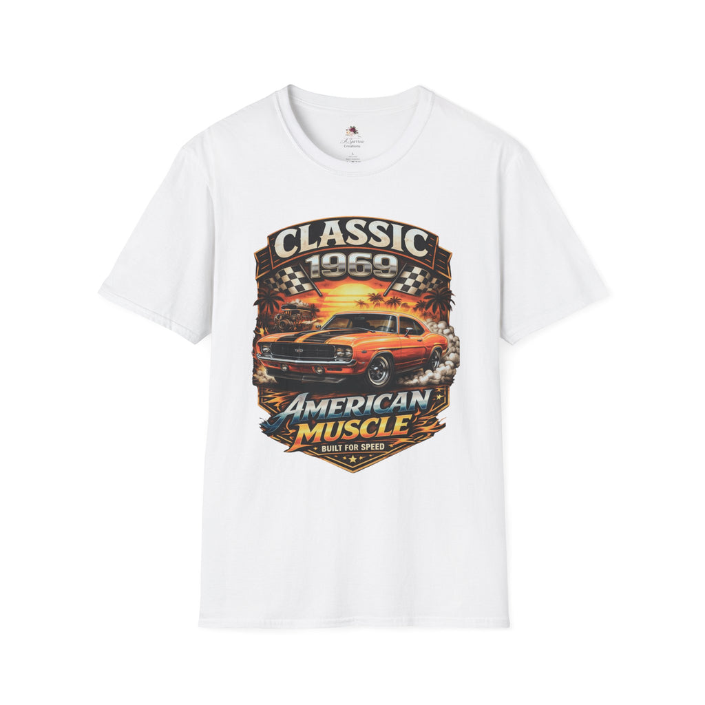 1969 Classic American Muscle Car T-Shirt | Vintage Camaro Graphic