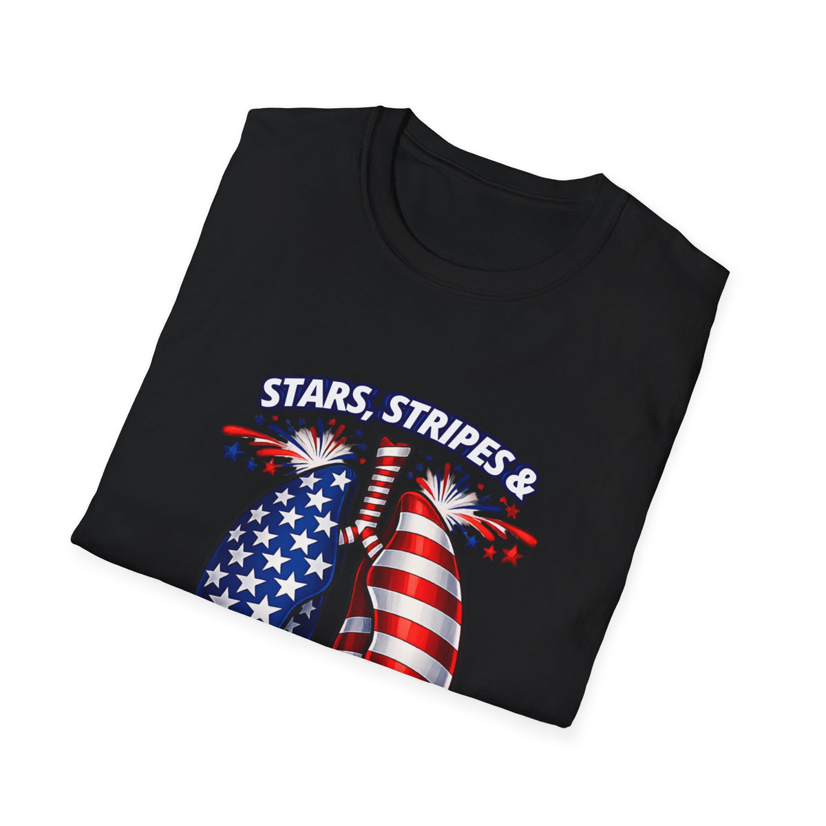 Stars and Stripes Healthy Lungs Respiratory Therapist T-Shirt