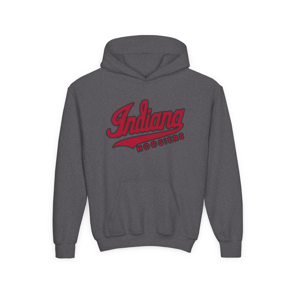 Indiana Hoosiers Youth Hoodie | College Script Sweatshirt | Crimson Team Logo | Kids IU Fan Pullover | Game Day Gift