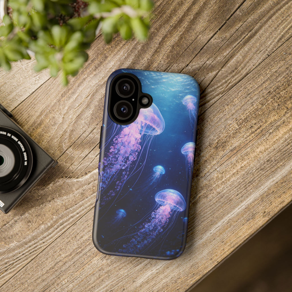 Jellyfish Illustration Phone Case | Tough Case, Ocean Marine Life