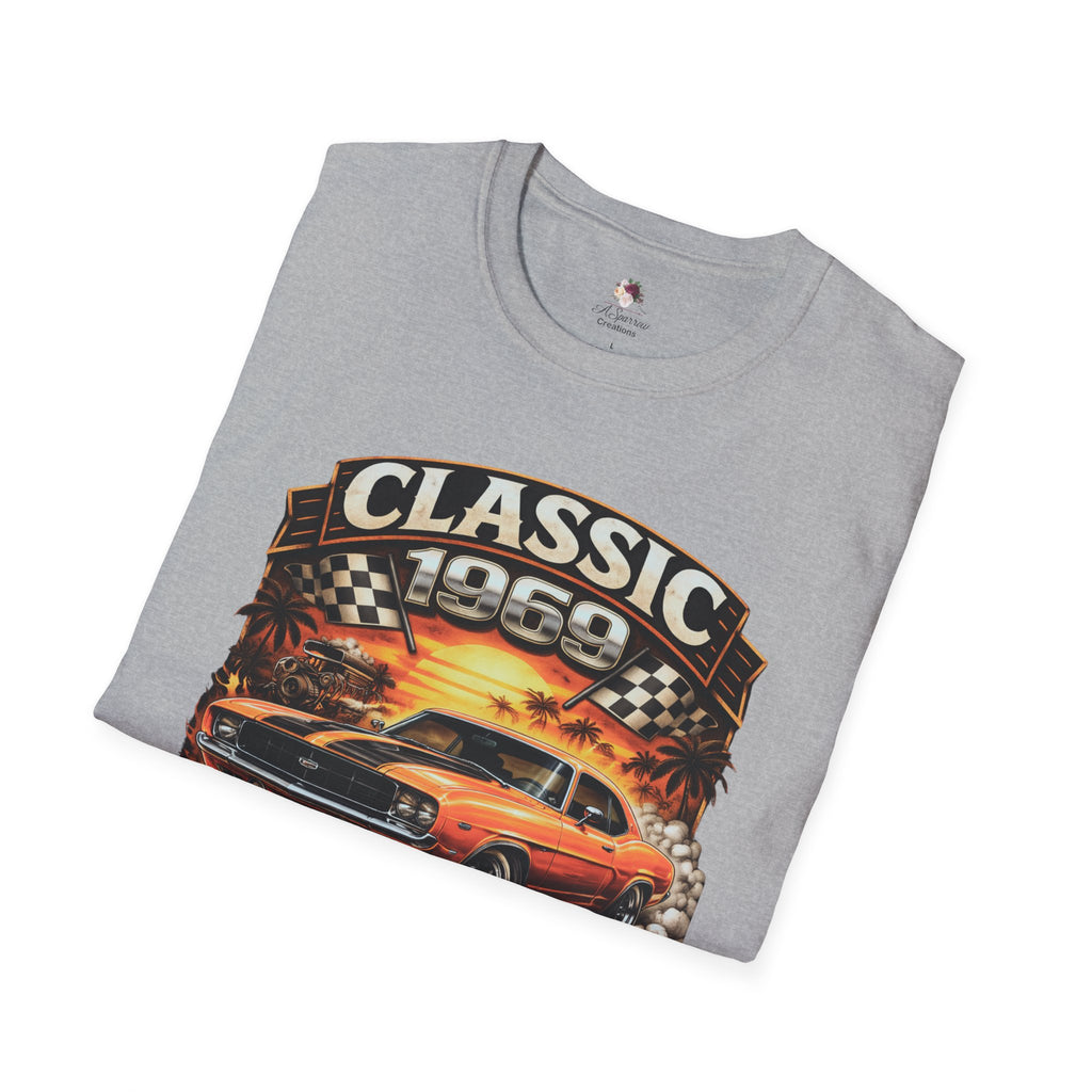 1969 Classic American Muscle Car T-Shirt | Vintage Camaro Graphic