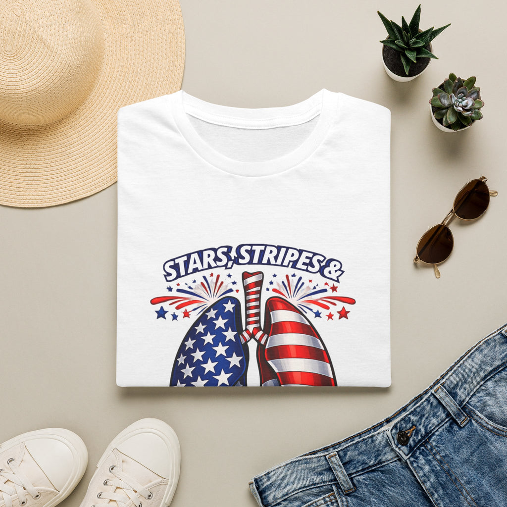 Stars and Stripes Healthy Lungs Respiratory Therapist T-Shirt