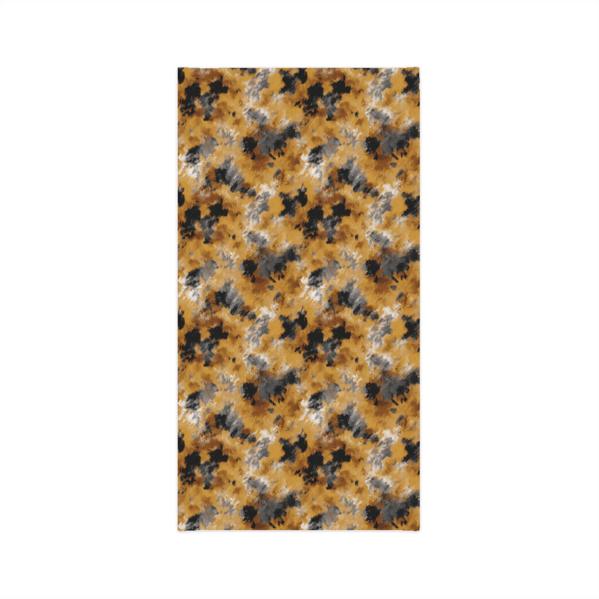 Golden Black Tie-Dye Abstract Cloud Pattern Neck Gaiter