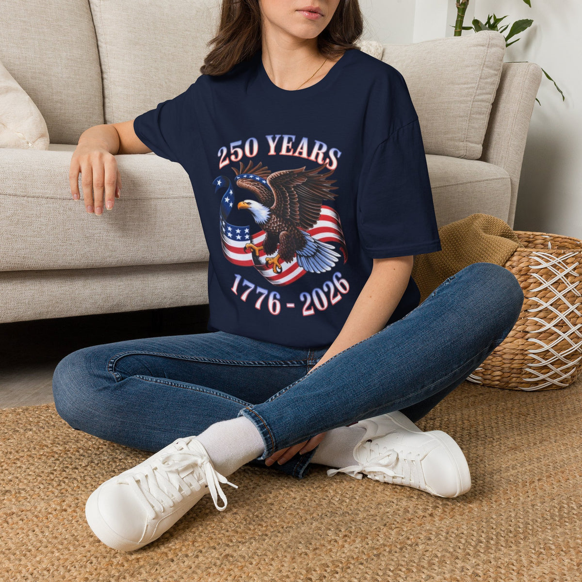 250th America Bald Eagle T-Shirt | Independence Day Patriotic Tee