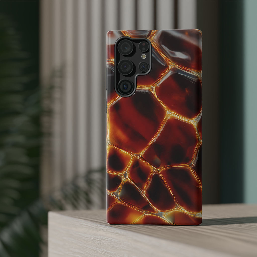 Molten Amber Tortoiseshell Phone Case | Impact-Resistant Case