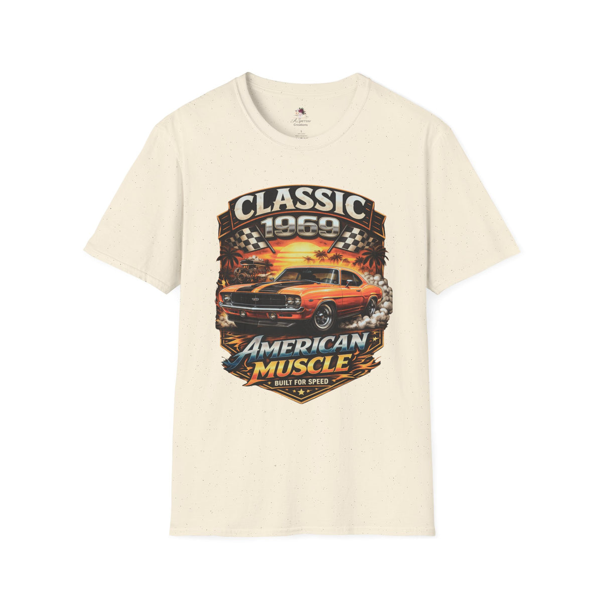 1969 Classic American Muscle Car T-Shirt | Vintage Camaro Graphic