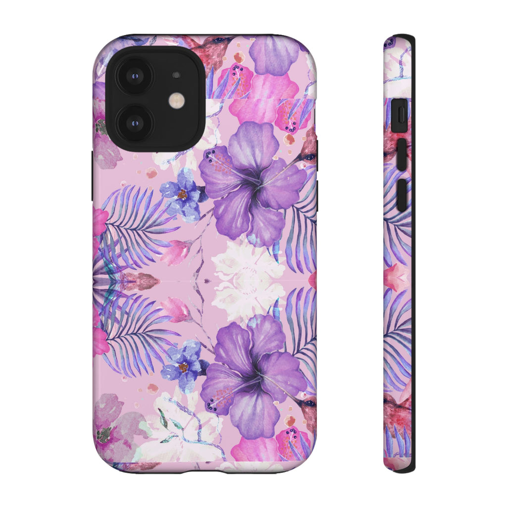 Phone Case, Artistic Floral Tough Case, Colorful Whimsical Trending Cover, Protective Device Shell, Stylish Smartphone Skin, Unique Mobile