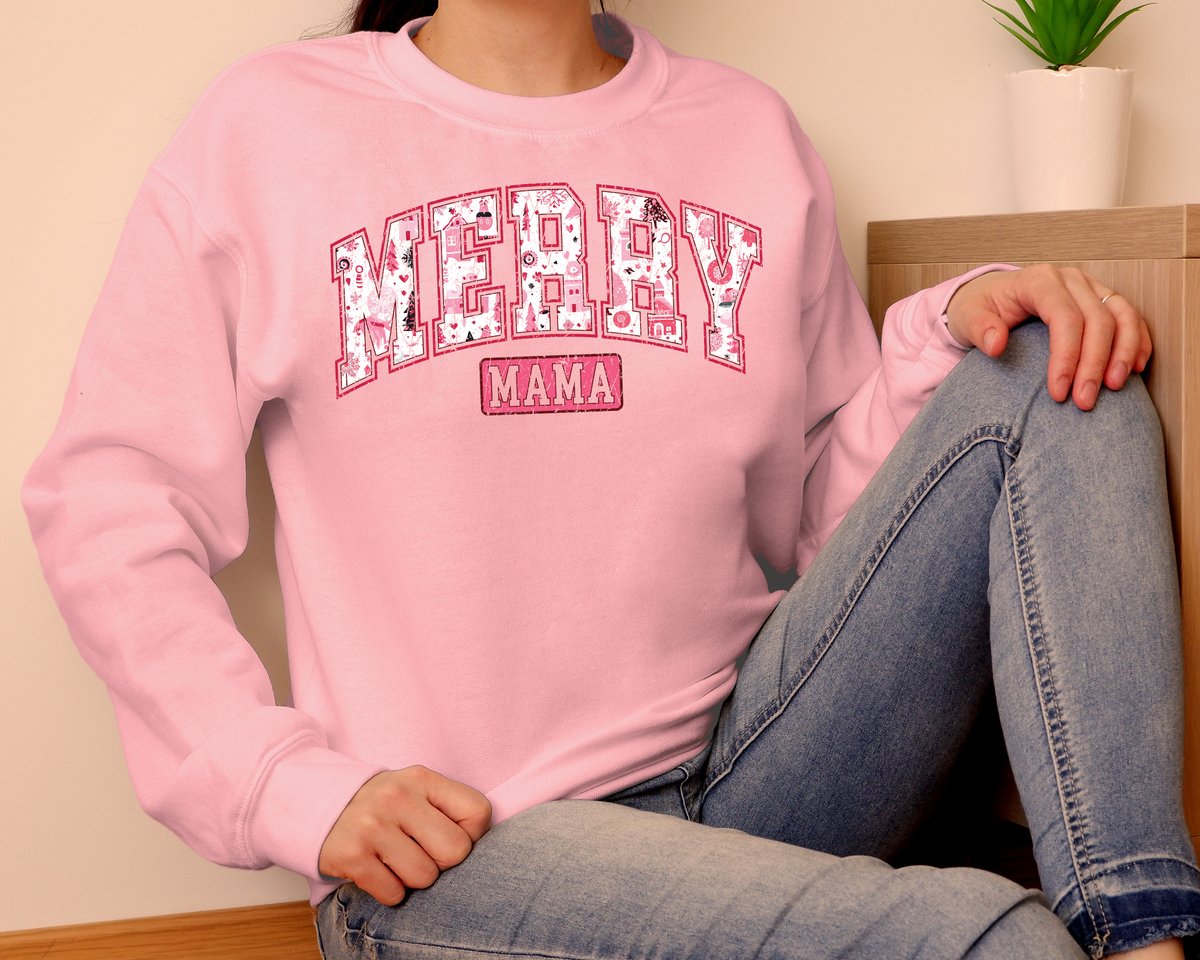Merry Christmas Mama Sweatshirt | Holiday Mom Sweater
