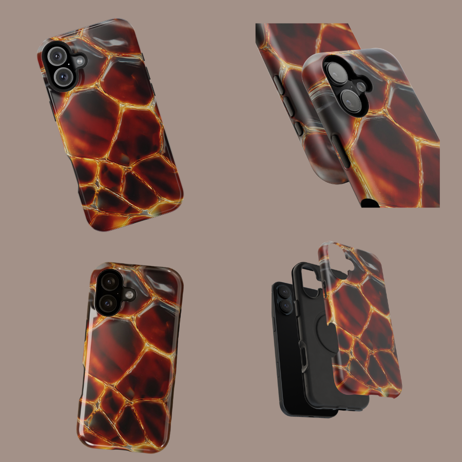 Molten Amber Tortoiseshell Phone Case | Impact-Resistant Case