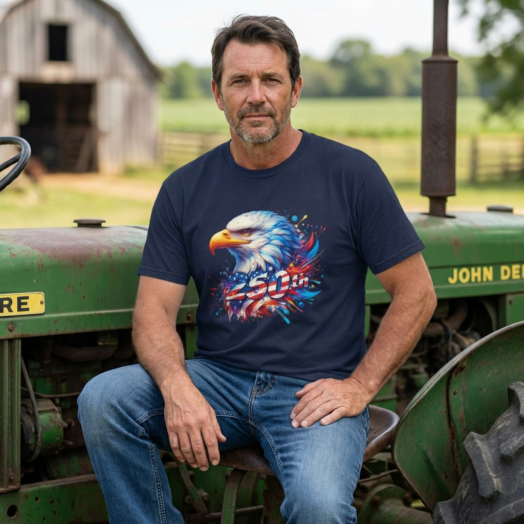 American Eagle 250th Anniversary T-Shirt | Patriotic Independence Design