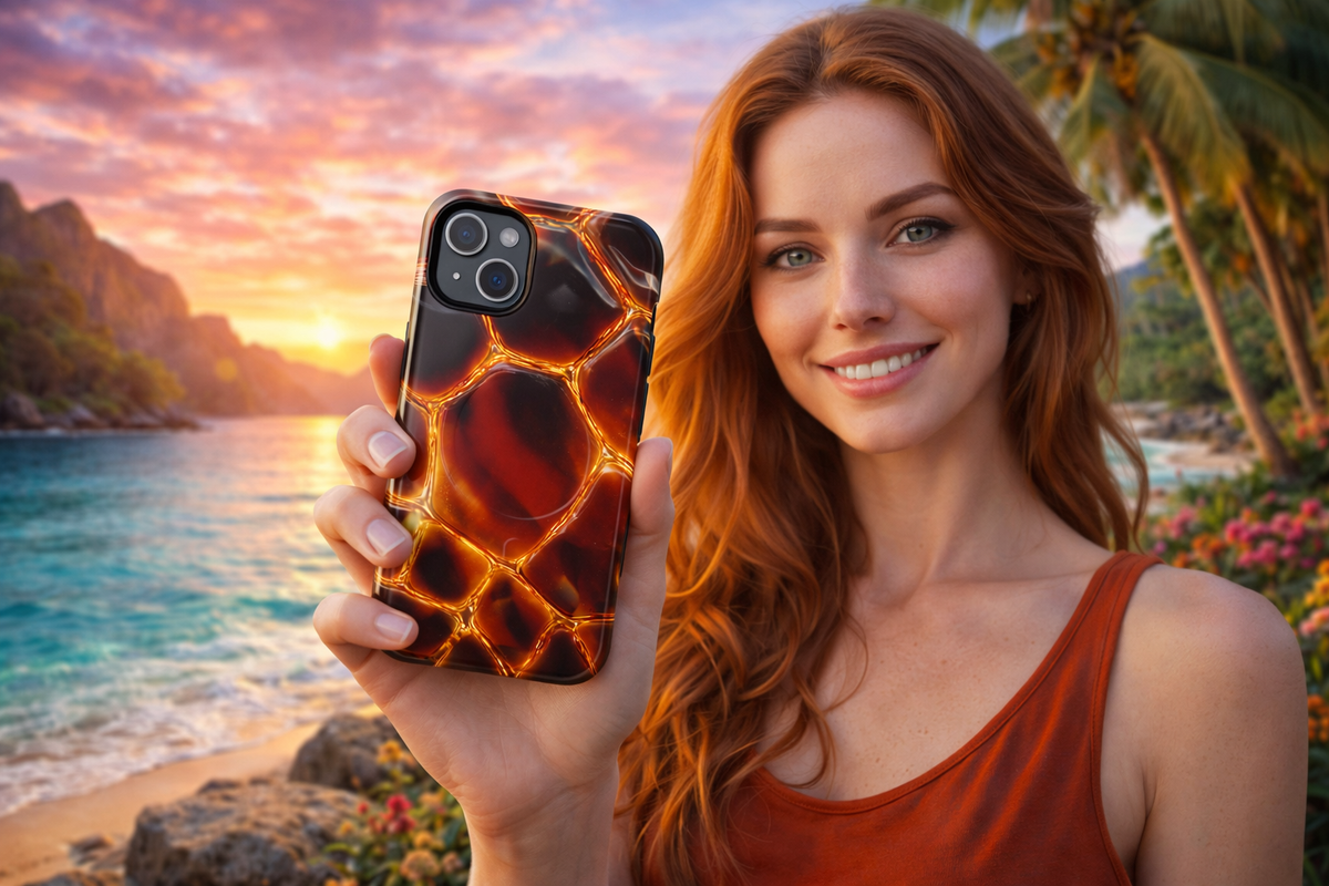 Molten Lava Phone Case | Tough Magnetic Case