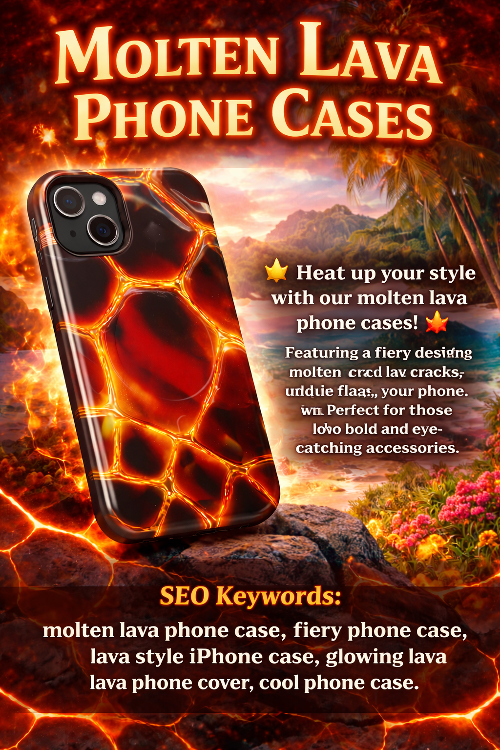 Molten Lava Phone Case | Tough Magnetic Case