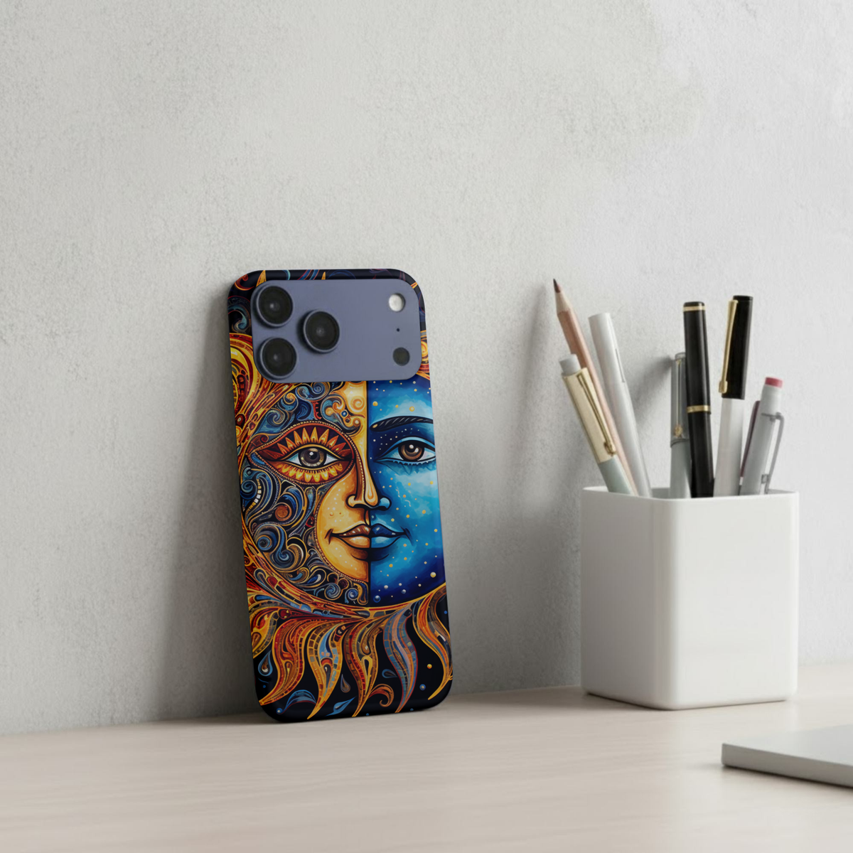 Sun and Moon Face Phone Case | Tough Magnetic Case