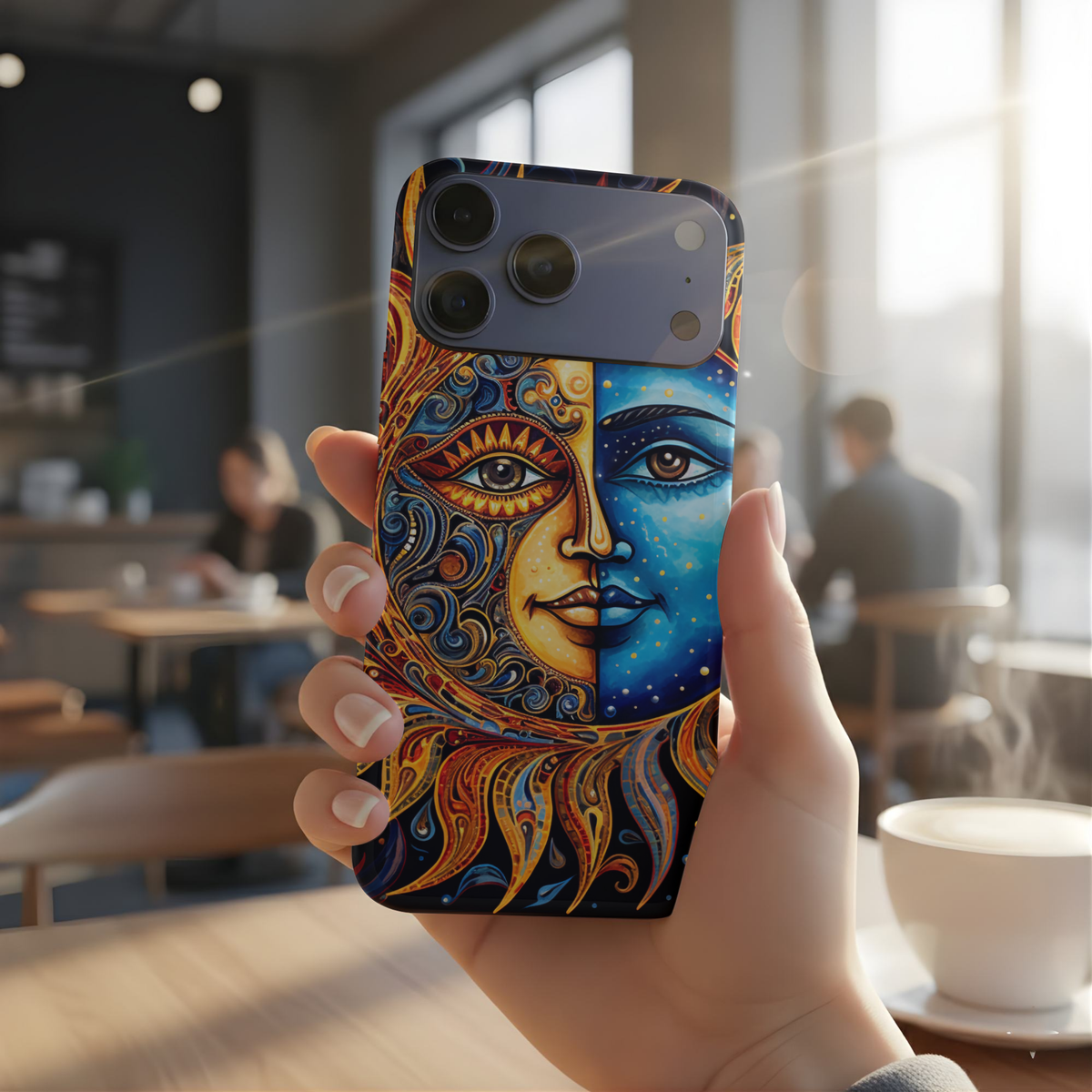Sun and Moon Face Phone Case | Tough Magnetic Case