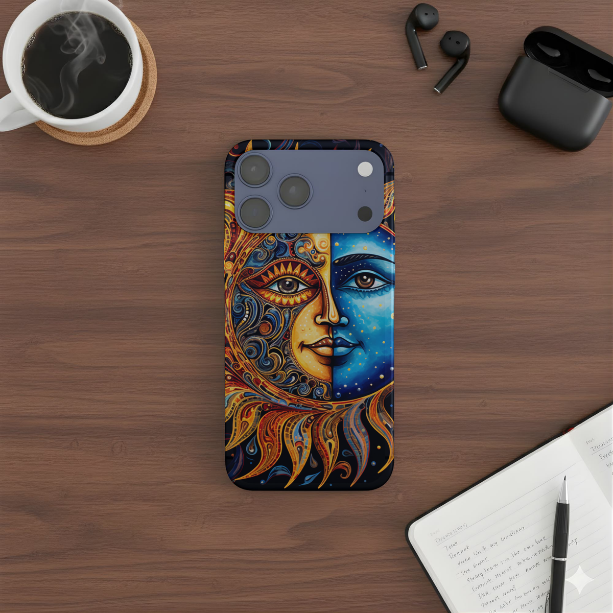 Sun and Moon Face Phone Case | Tough Magnetic Case