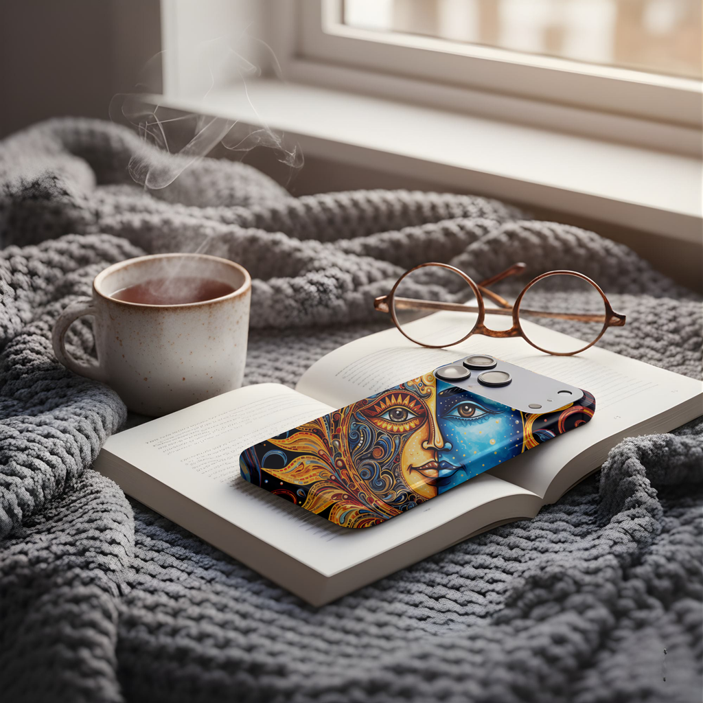 Sun and Moon Face Phone Case | Tough Magnetic Case