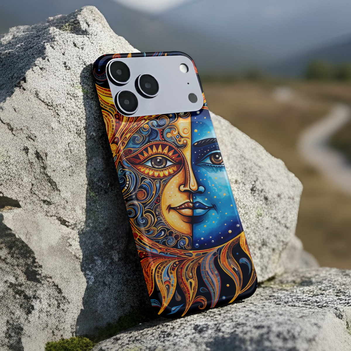 Sun and Moon Face Phone Case | Tough Magnetic Case