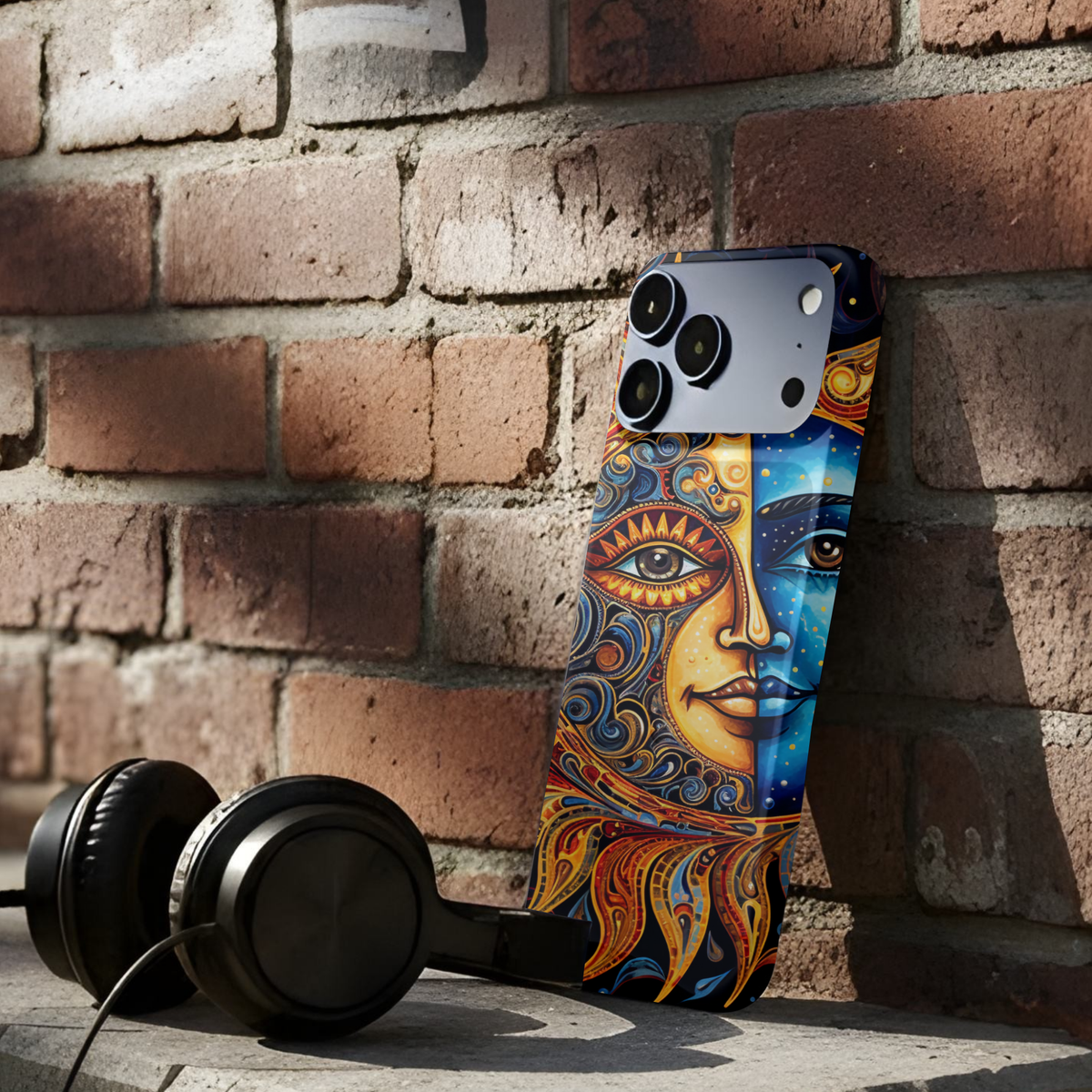 Sun and Moon Face Phone Case | Tough Magnetic Case
