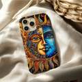 Sun and Moon Face Celestial Mandala Phone Skin | Boho Astrology