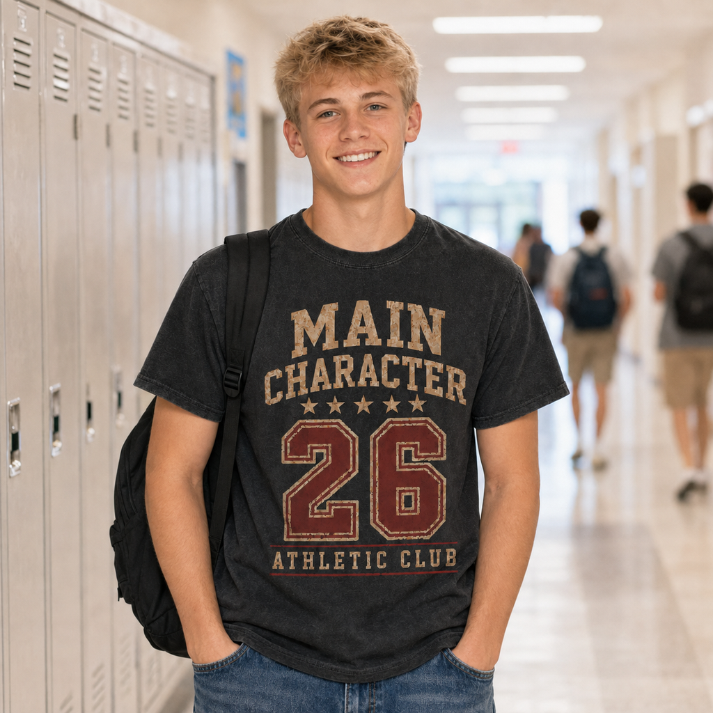 Varsity 26 Number Tee Vintage Athletic Jersey Style Shirt | Teen Retro Sports