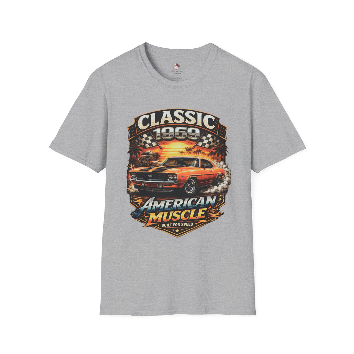 1969 Classic American Muscle Car T-Shirt | Vintage Camaro Graphic