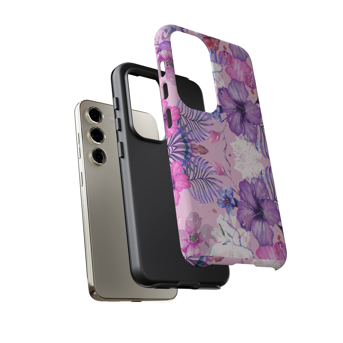 Phone Case, Artistic Floral Tough Case, Colorful Whimsical Trending Cover, Protective Device Shell, Stylish Smartphone Skin, Unique Mobile