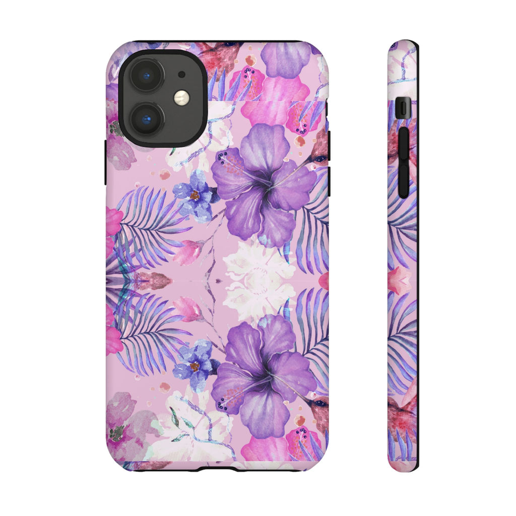 Phone Case, Artistic Floral Tough Case, Colorful Whimsical Trending Cover, Protective Device Shell, Stylish Smartphone Skin, Unique Mobile