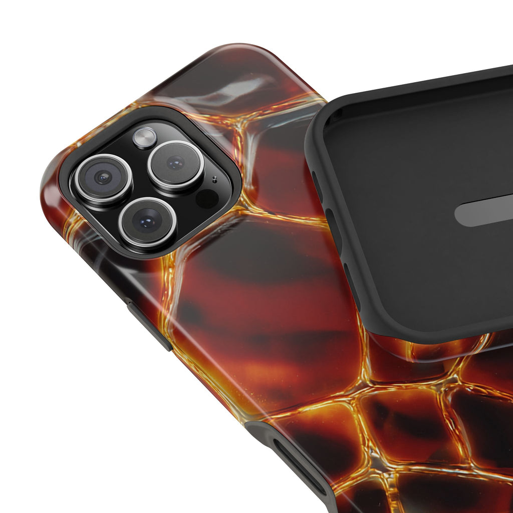 Molten Amber Tortoiseshell Phone Case | Impact-Resistant Case