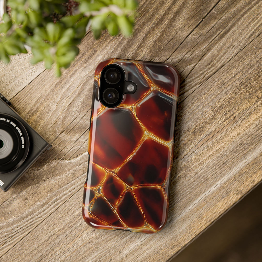 Molten Amber Tortoiseshell Phone Case | Impact-Resistant Case