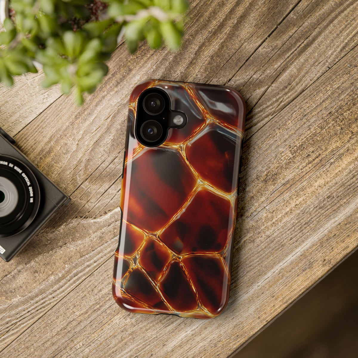 Molten Amber Tortoiseshell Phone Case | Impact-Resistant Case