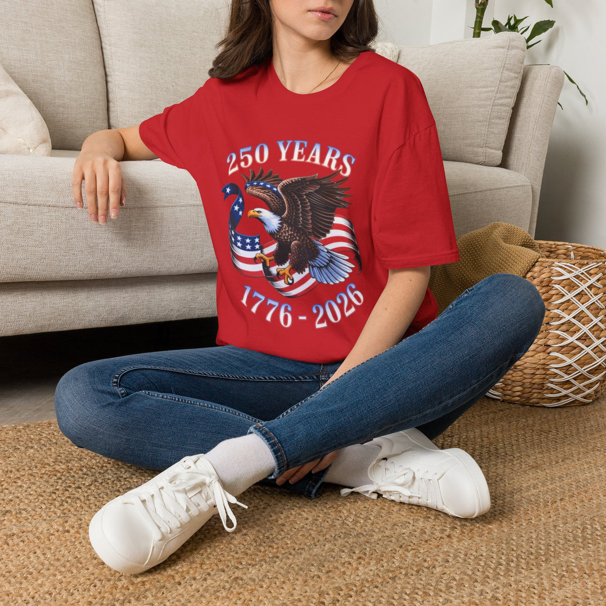 250th America Bald Eagle T-Shirt | Independence Day Patriotic Tee