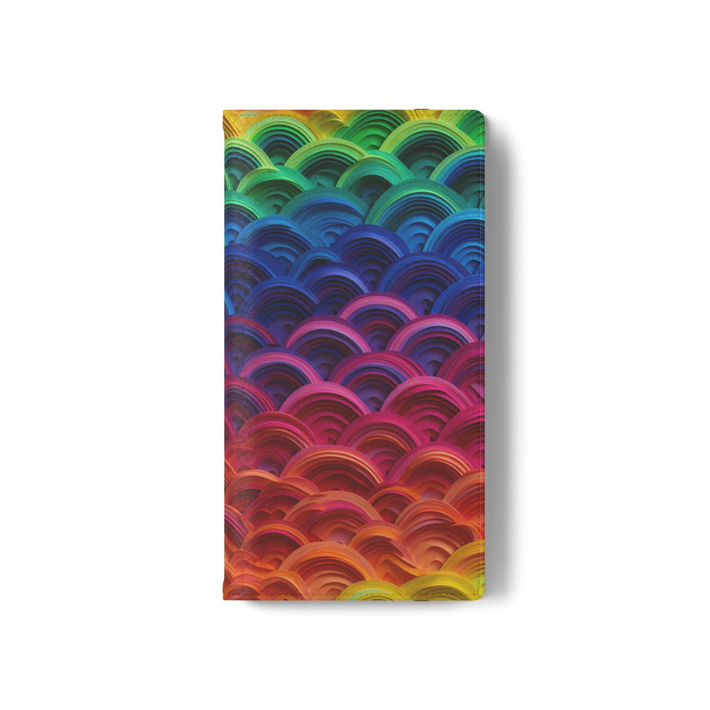 Rainbow Wave Scales Flip Case | Colorful Gradient Phone Cover