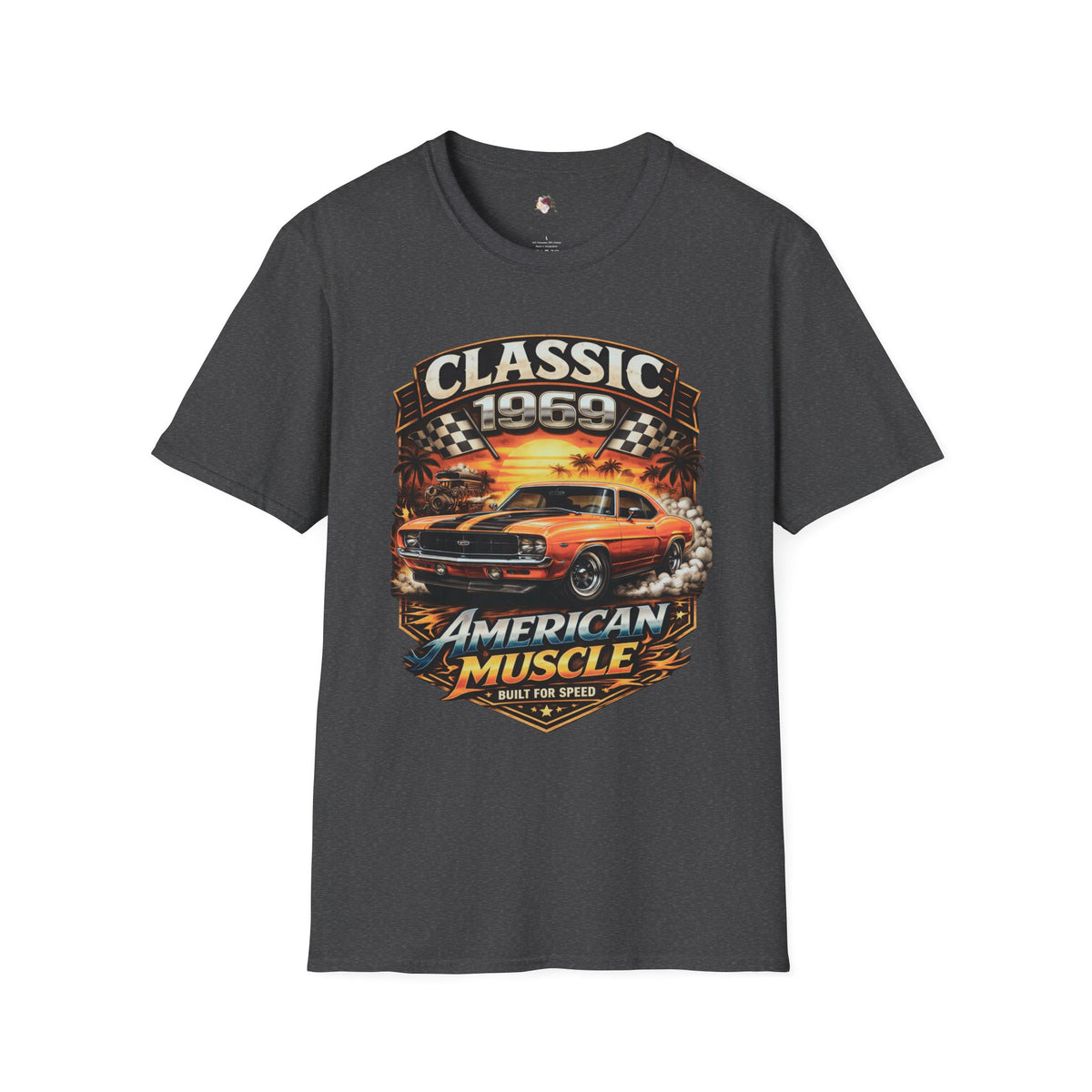 1969 Classic American Muscle Car T-Shirt | Vintage Camaro Graphic
