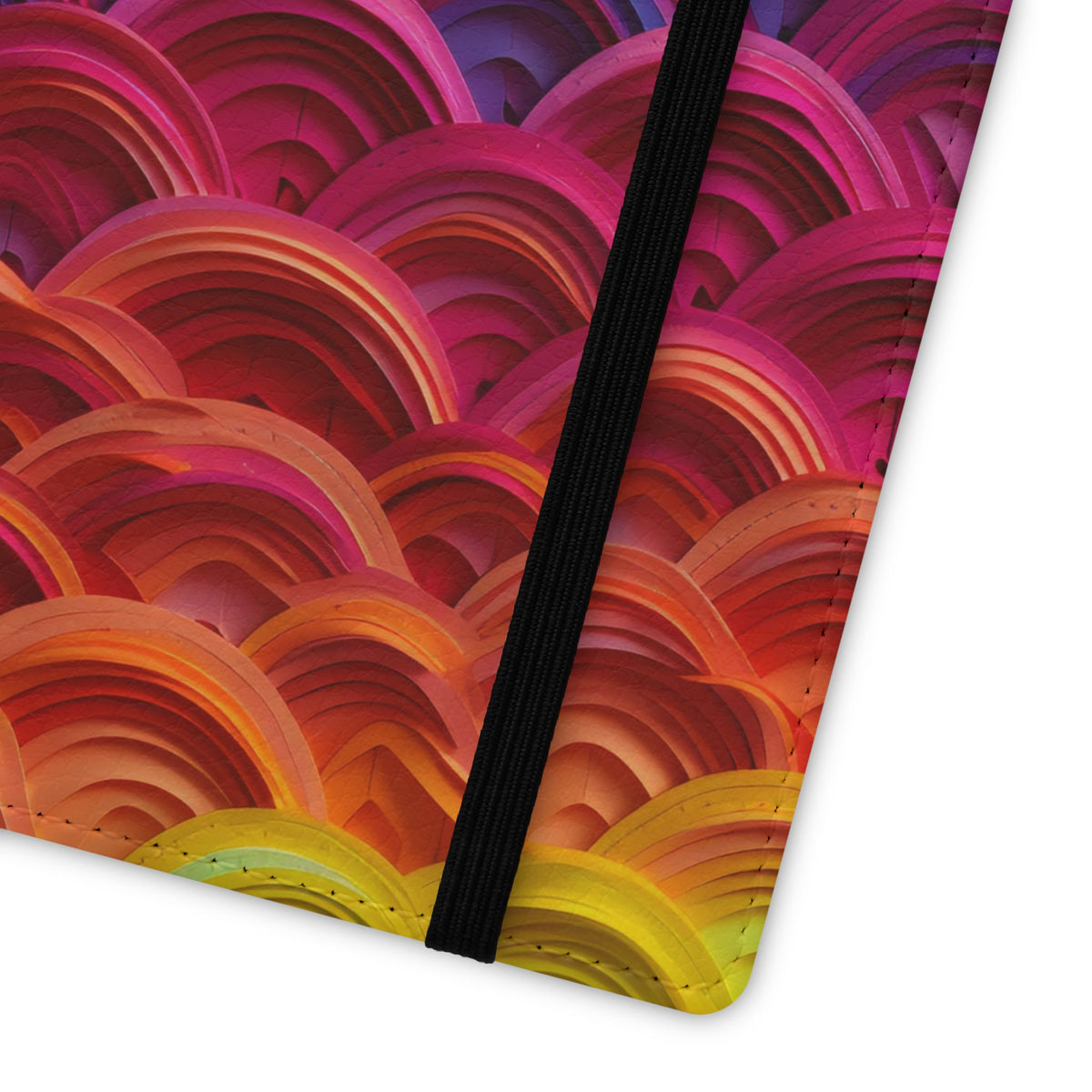 Rainbow Wave Scales Flip Case | Colorful Gradient Phone Cover