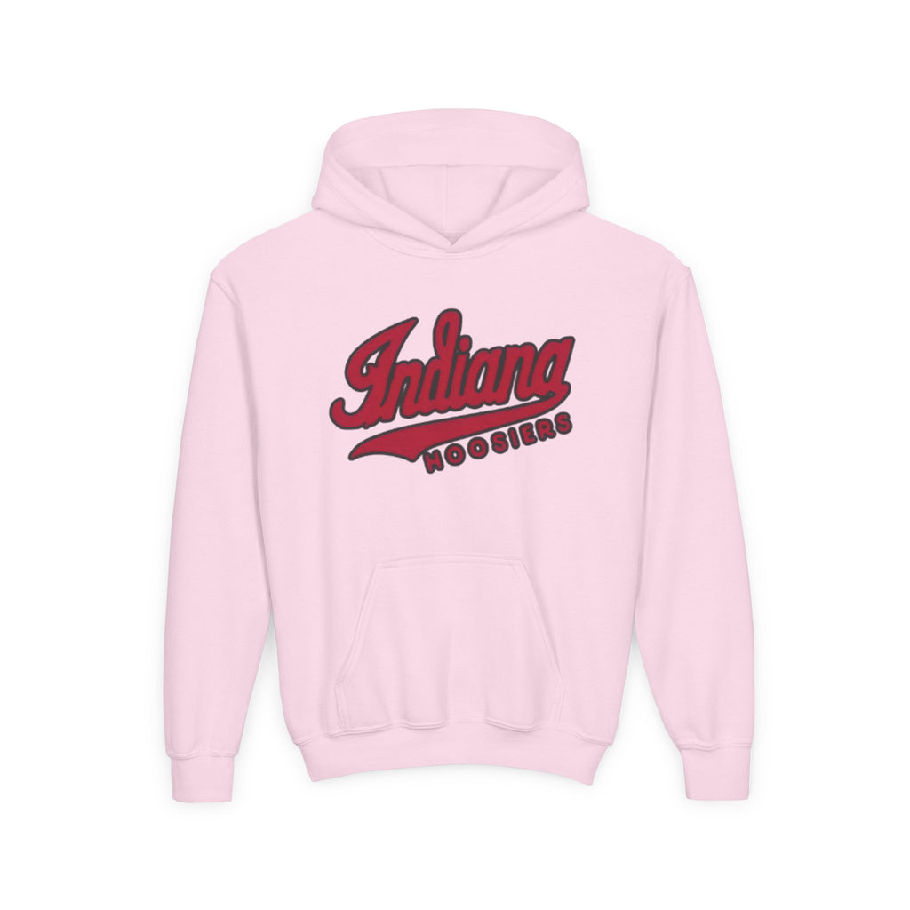 Indiana Hoosiers Youth Hoodie | College Script Sweatshirt | Crimson Team Logo | Kids IU Fan Pullover | Game Day Gift