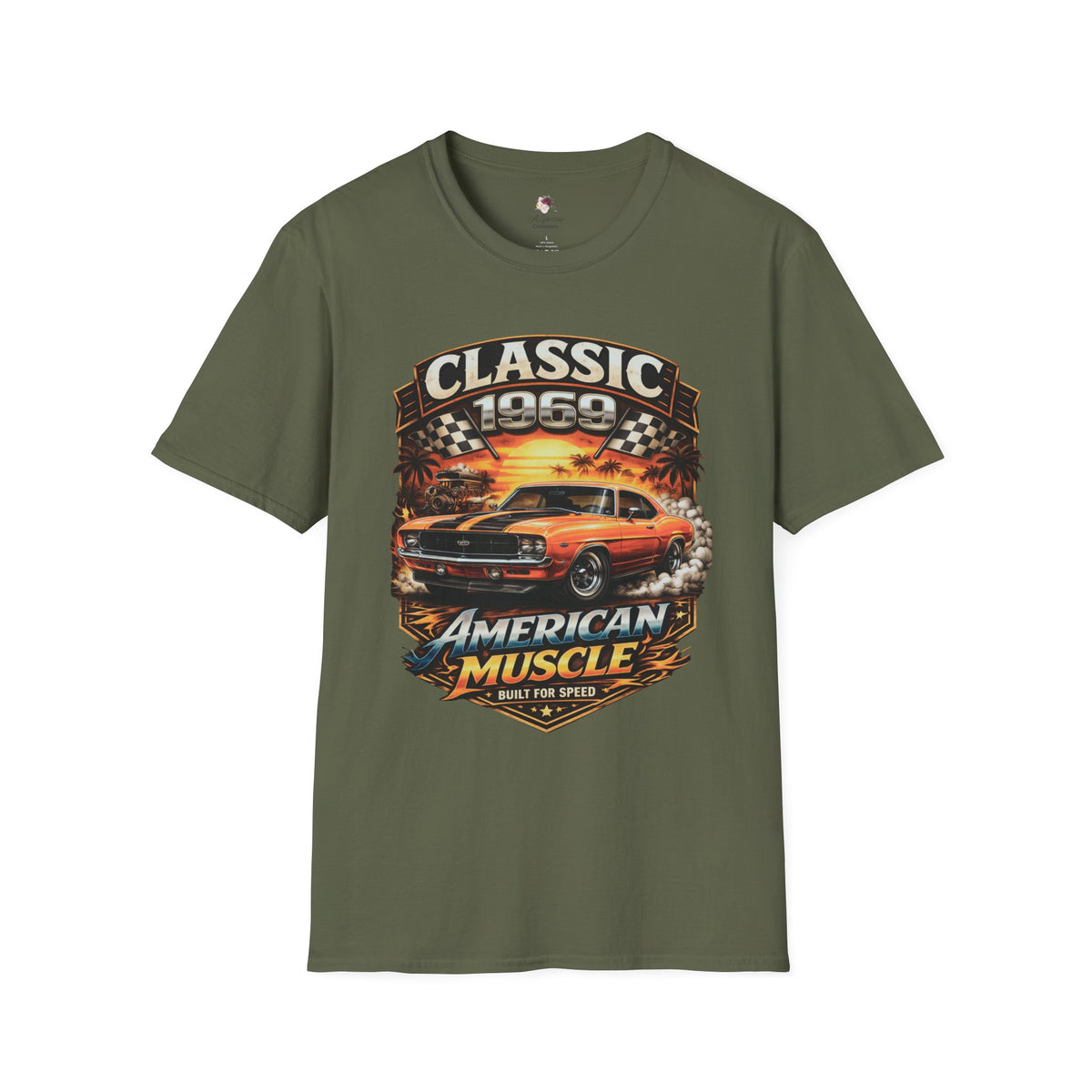 1969 Classic American Muscle Car T-Shirt | Vintage Camaro Graphic