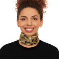 Golden Black Tie-Dye Abstract Cloud Pattern Neck Gaiter