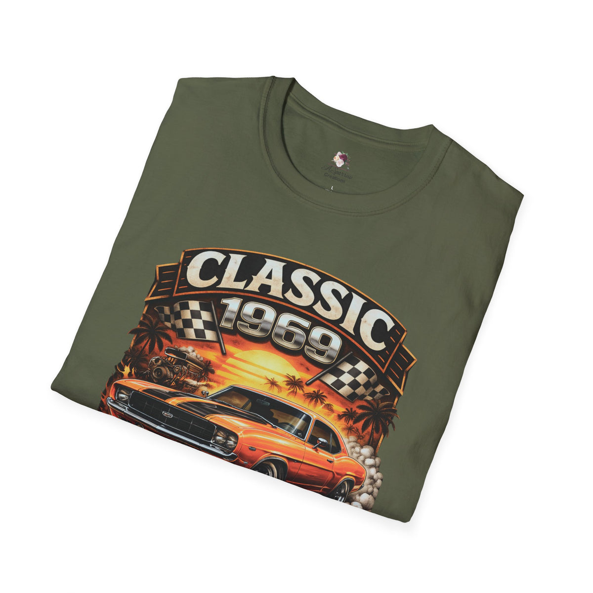 1969 Classic American Muscle Car T-Shirt | Vintage Camaro Graphic